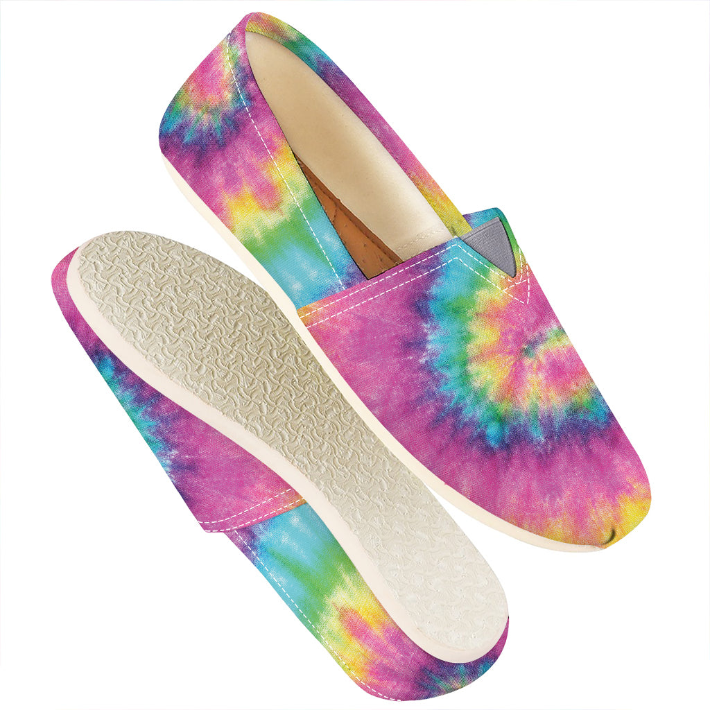 Bright Spiral Tie Dye Print Casual Shoes