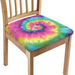 Bright Spiral Tie Dye Print Chair Cushion Cover