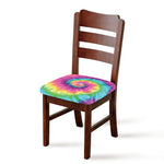 Bright Spiral Tie Dye Print Chair Cushion Cover