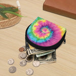 Bright Spiral Tie Dye Print Coin Purse