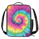 Bright Spiral Tie Dye Print Crossbody Lunch Bag