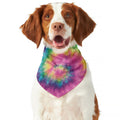 Bright Spiral Tie Dye Print Dog Bandana
