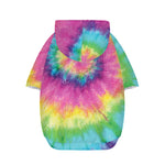 Bright Spiral Tie Dye Print Dog Zip Up Hoodie