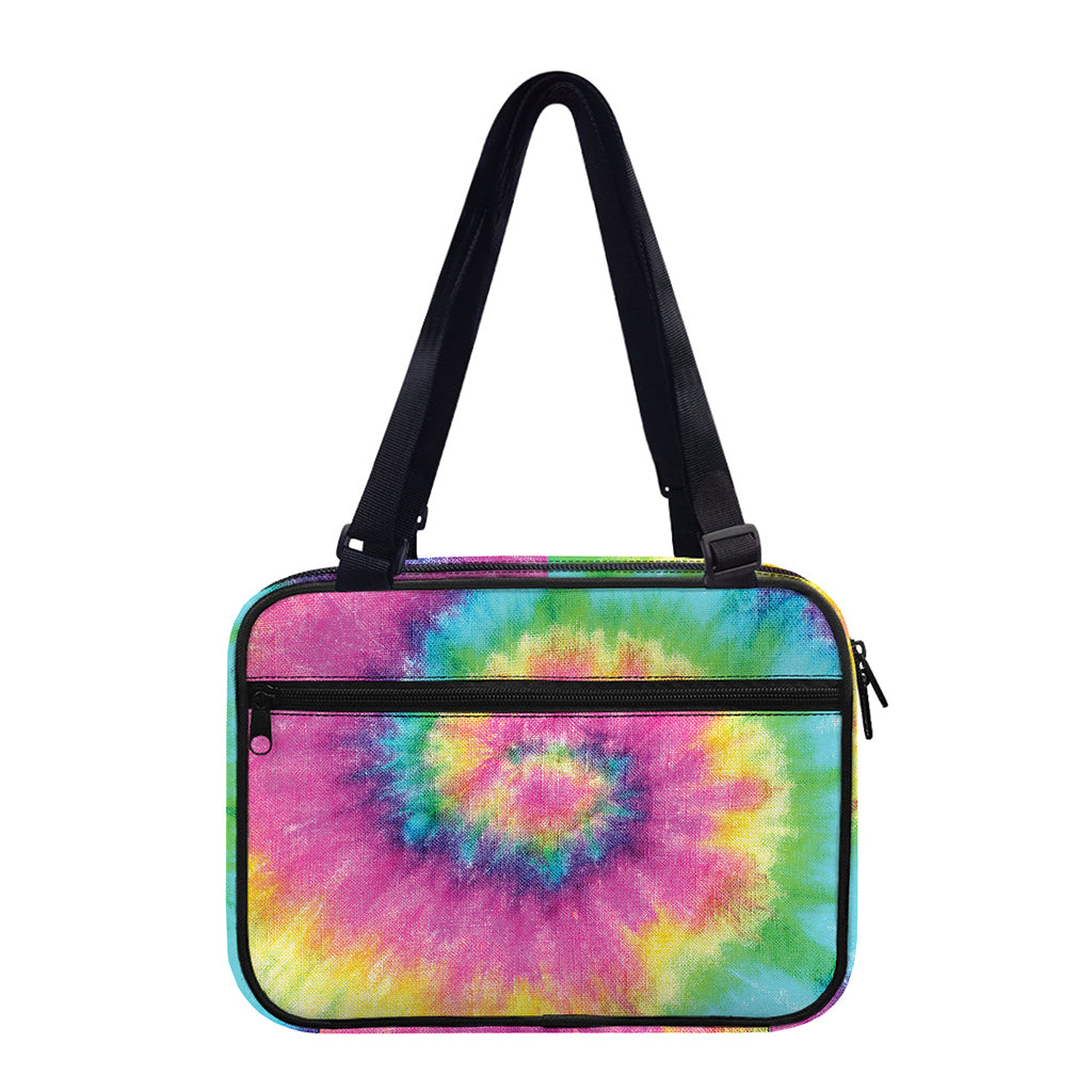 Bright Spiral Tie Dye Print Double Strap Bible Bag