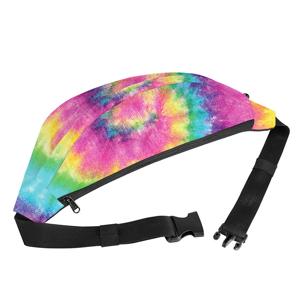 Bright Spiral Tie Dye Print Fanny Pack