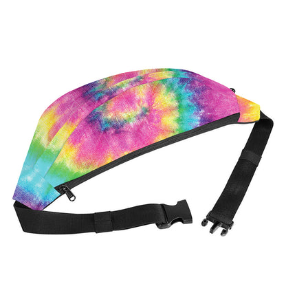 Bright Spiral Tie Dye Print Fanny Pack