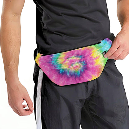 Bright Spiral Tie Dye Print Fanny Pack