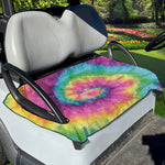 Bright Spiral Tie Dye Print Golf Cart Seat Cover