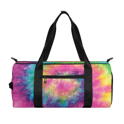 Bright Spiral Tie Dye Print Gym Bag