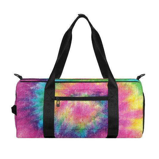 Bright Spiral Tie Dye Print Gym Bag