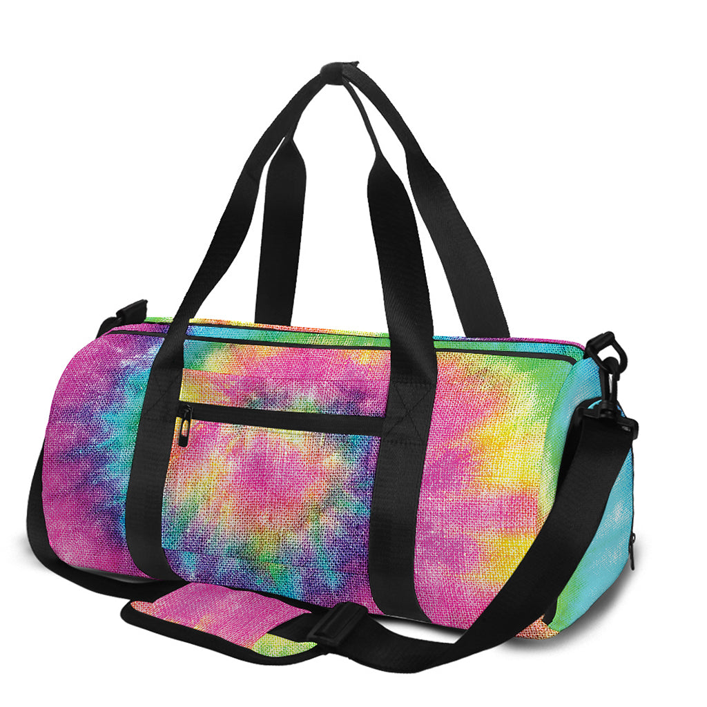 Bright Spiral Tie Dye Print Gym Bag