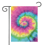 Bright Spiral Tie Dye Print House Flag
