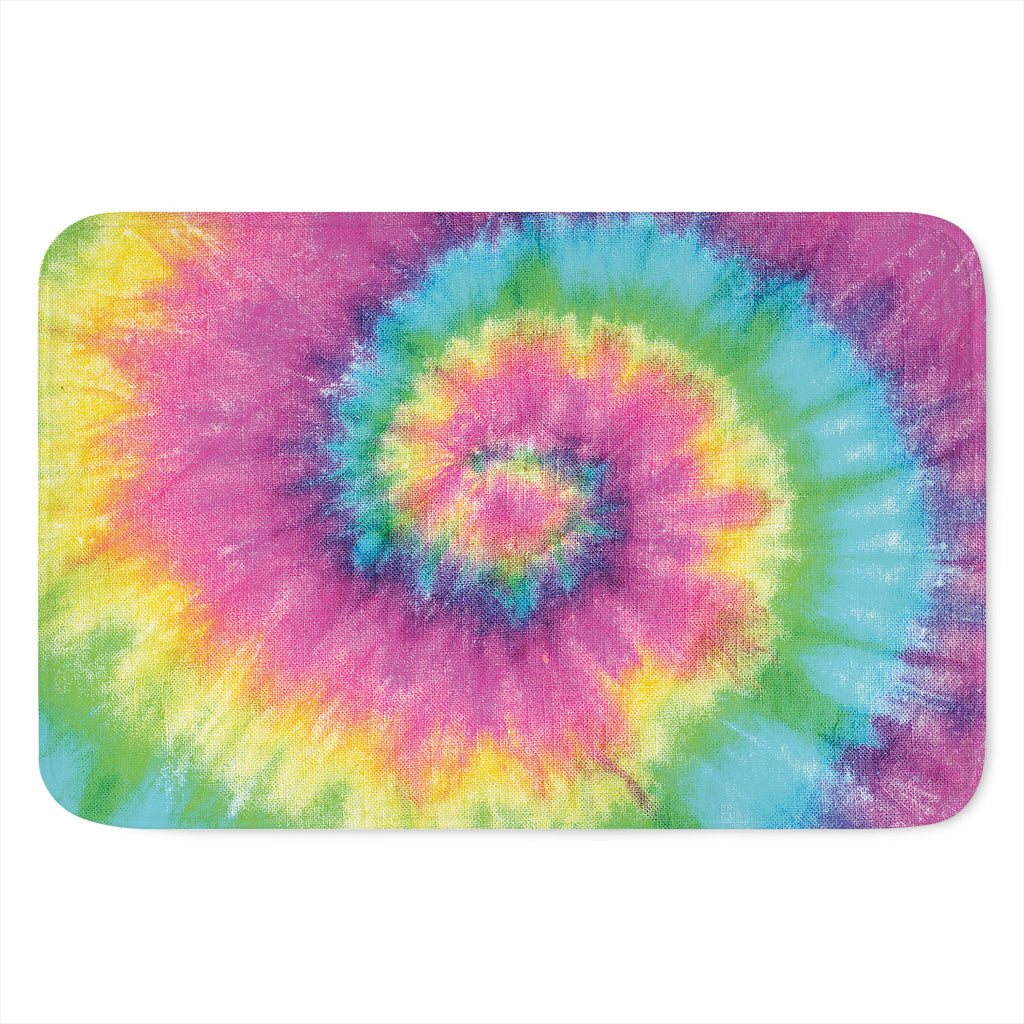 Bright Spiral Tie Dye Print Indoor Door Mat