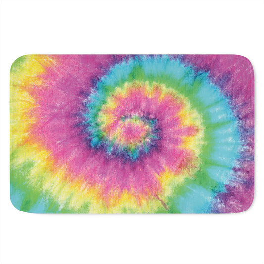 Bright Spiral Tie Dye Print Indoor Door Mat