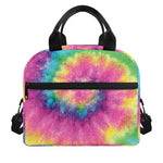 Bright Spiral Tie Dye Print Insulated Lunch Bag