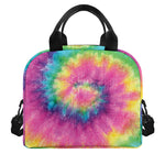 Bright Spiral Tie Dye Print Insulated Lunch Bag
