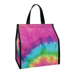 Bright Spiral Tie Dye Print Insulated Lunch Tote