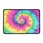 Bright Spiral Tie Dye Print Kitchen Mat