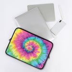 Bright Spiral Tie Dye Print Laptop Sleeve