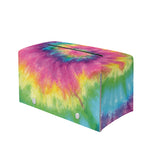 Bright Spiral Tie Dye Print Leather Tissue Box Cover