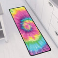 Bright Spiral Tie Dye Print Long Kitchen Mat