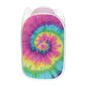 Bright Spiral Tie Dye Print Mesh Laundry Hamper