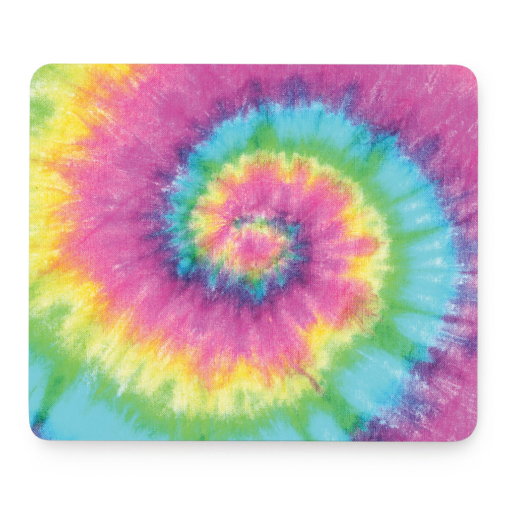 Bright Spiral Tie Dye Print Mouse Pad