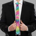 Bright Spiral Tie Dye Print Necktie