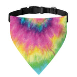 Bright Spiral Tie Dye Print Over The Collar Dog Bandana