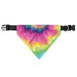 Bright Spiral Tie Dye Print Over The Collar Dog Bandana