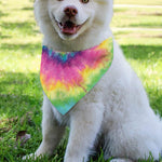 Bright Spiral Tie Dye Print Over The Collar Dog Bandana
