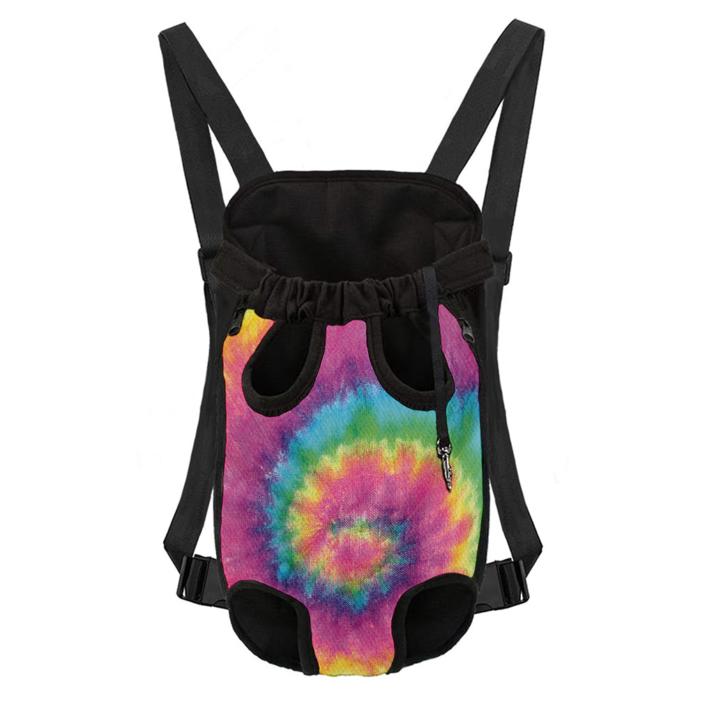 Bright Spiral Tie Dye Print Pet Carrier Backpack