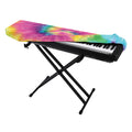 Bright Spiral Tie Dye Print Piano Keyboard Cover