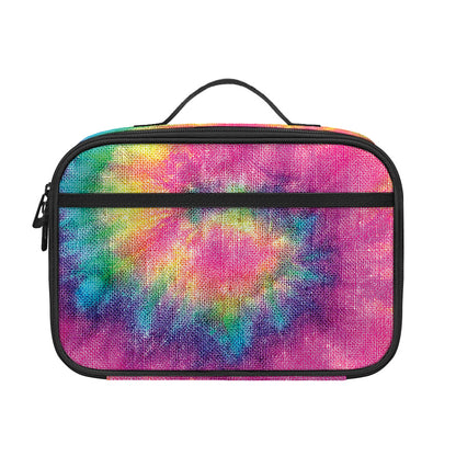 Bright Spiral Tie Dye Print Portable Lunch Bag