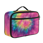 Bright Spiral Tie Dye Print Portable Lunch Bag
