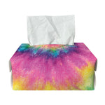 Bright Spiral Tie Dye Print Rectangle Tissue Box Cover