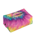 Bright Spiral Tie Dye Print Rectangle Tissue Box Cover