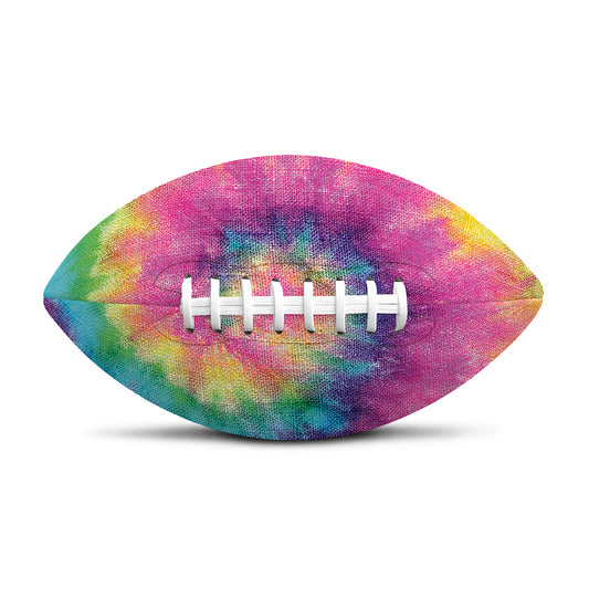 Bright Spiral Tie Dye Print Rugby Ball