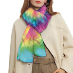 Bright Spiral Tie Dye Print Scarf