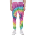 Bright Spiral Tie Dye Print Joggers