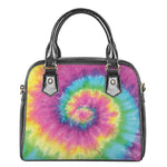 Bright Spiral Tie Dye Print Shoulder Handbag