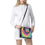 Bright Spiral Tie Dye Print Shoulder Handbag