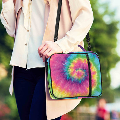 Bright Spiral Tie Dye Print Shoulder Strap Bible Bag