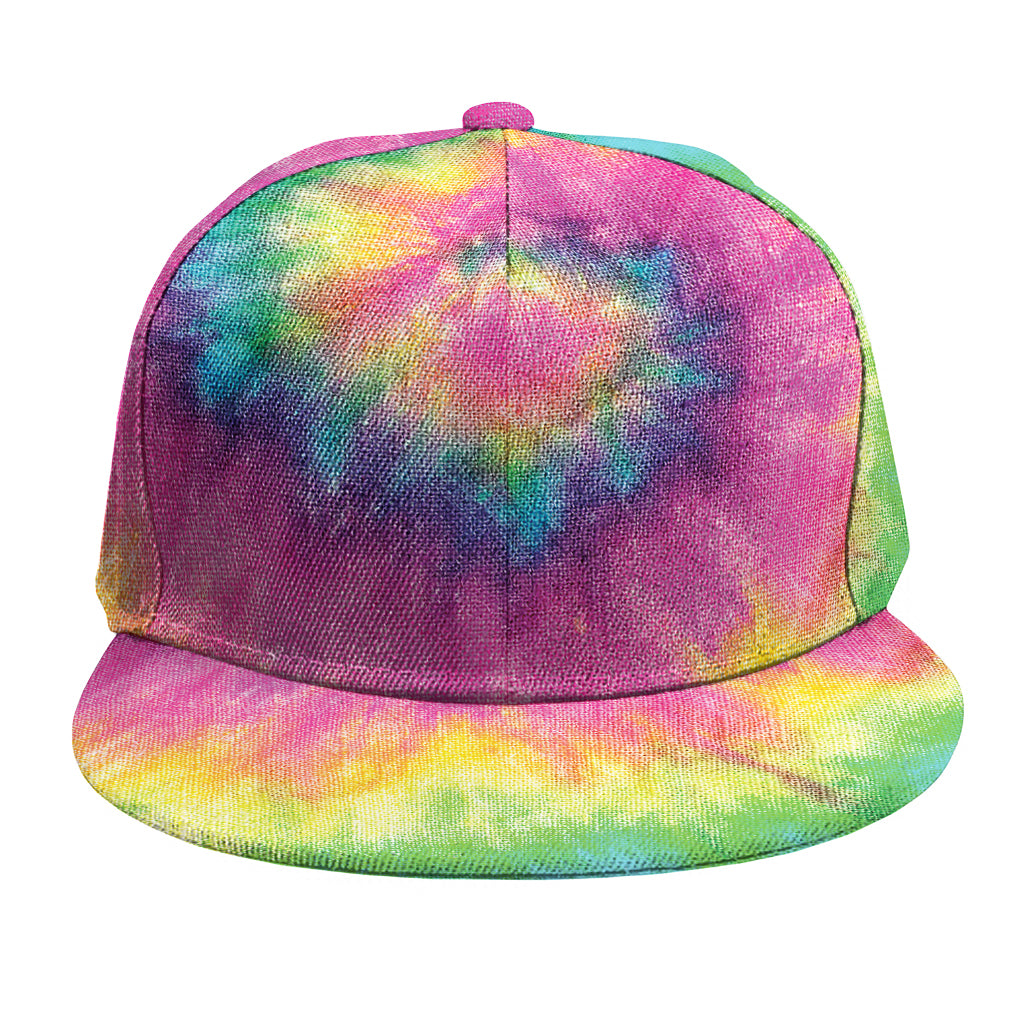 Bright Spiral Tie Dye Print Snapback Cap