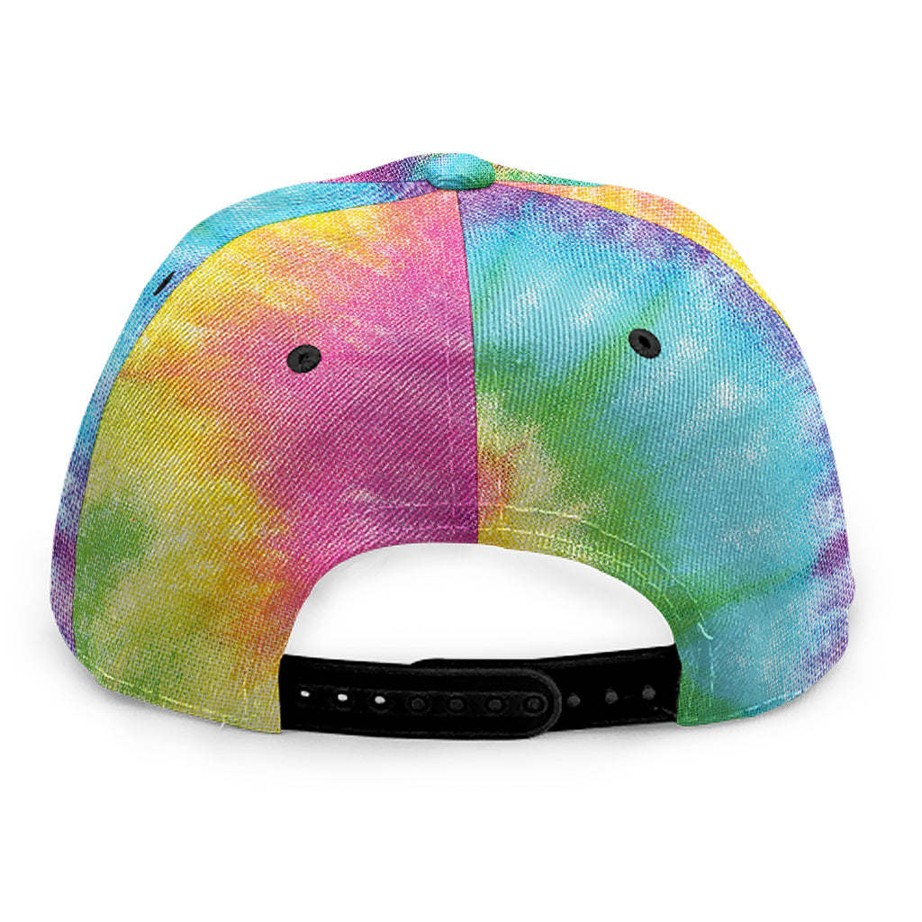 Bright Spiral Tie Dye Print Snapback Cap