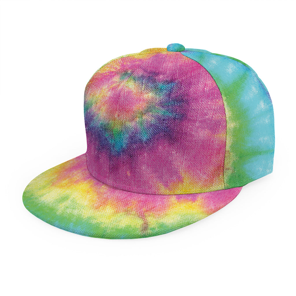 Bright Spiral Tie Dye Print Snapback Cap