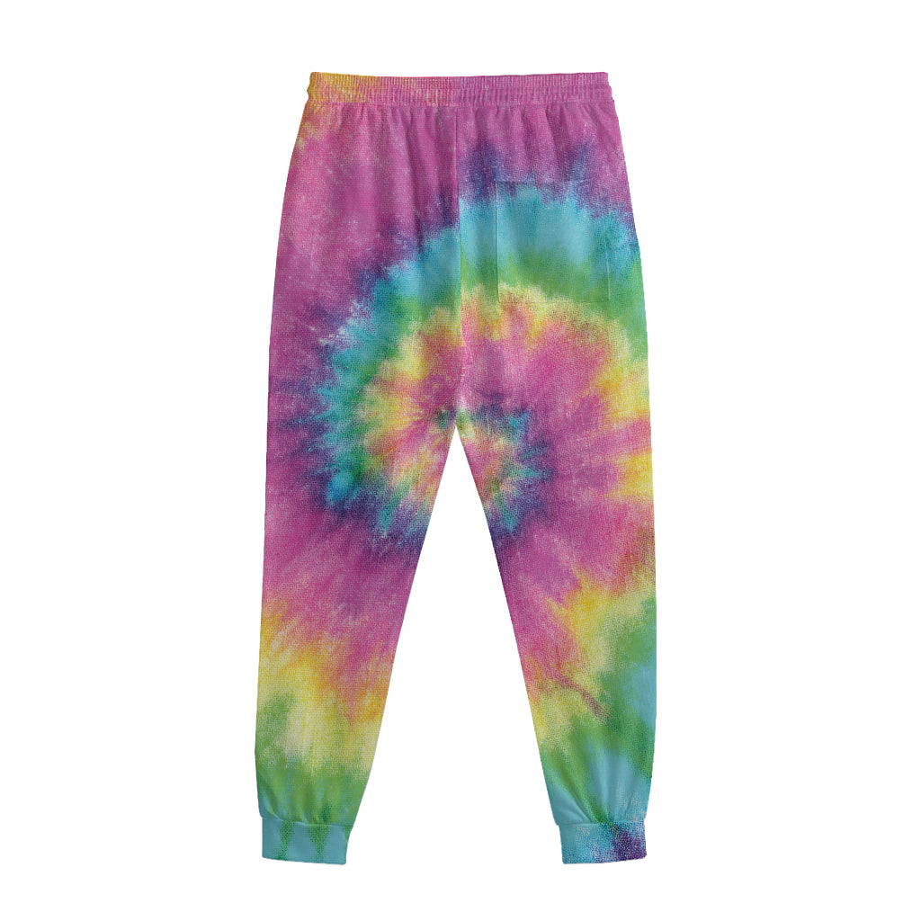Bright Spiral Tie Dye Print Sweatpants