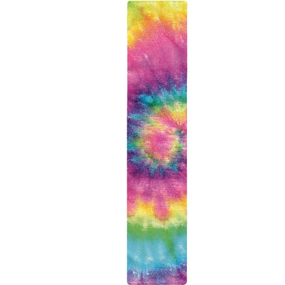 Bright Spiral Tie Dye Print Table Runner