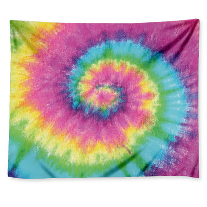 Bright Spiral Tie Dye Print Tapestry