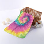 Bright Spiral Tie Dye Print Towel
